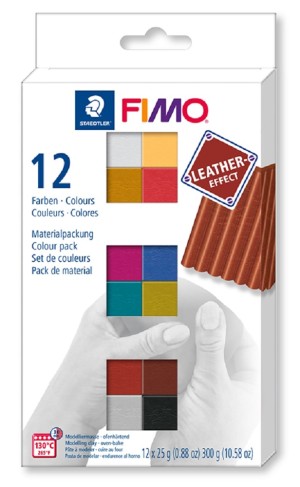 Fimo 8013 C12-2 Набор полимерная глина "Leather-Effect" базовый комплект