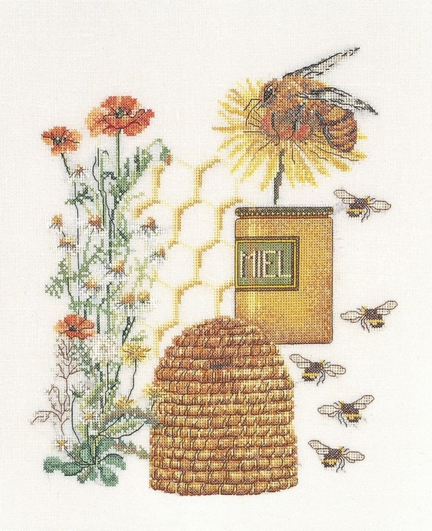 Набор для вышивания Thea Gouverneur 3016 Honey Sampler (Медовый сэмплер)