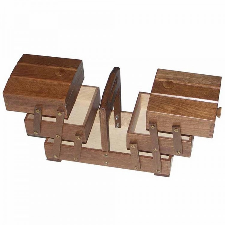 Aumueller 31/246/2 Шкатулка для рукоделия 3-х этажная, бук коричневый