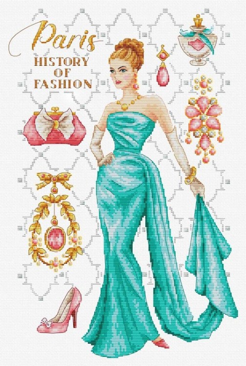 Набор для вышивания Многоцветница МКН 105-14 История моды. Париж