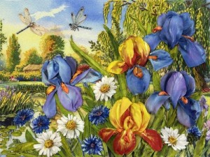 Каролинка КЛ(Н)-3060 Лето. Ирисы