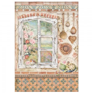 Stamperia DFSA4656 Бумага рисовая "Casa Granada window"