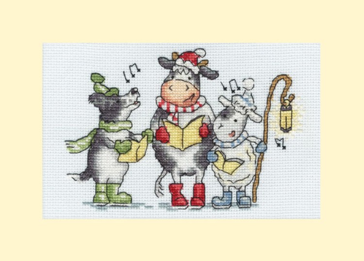 Набор для вышивания Bothy Threads XMAS74 Woof, Moo, Baa! (Гав, Му, Баа!)