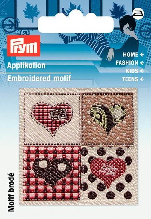 Prym 926049 Термоаппликация "Handmade - Сердца"