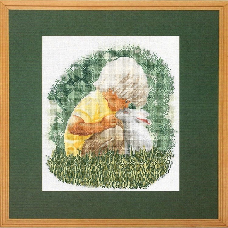 Набор для вышивания Thea Gouverneur 590 Boy and Rabbit (Мальчик и кролик)