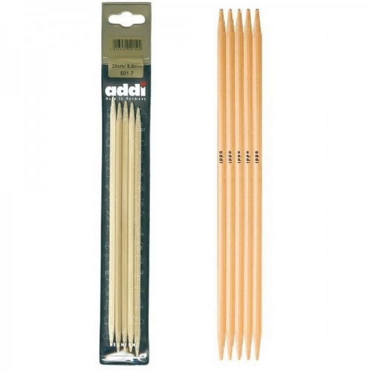Addi 501-7 Спицы чулочные бамбук 15см