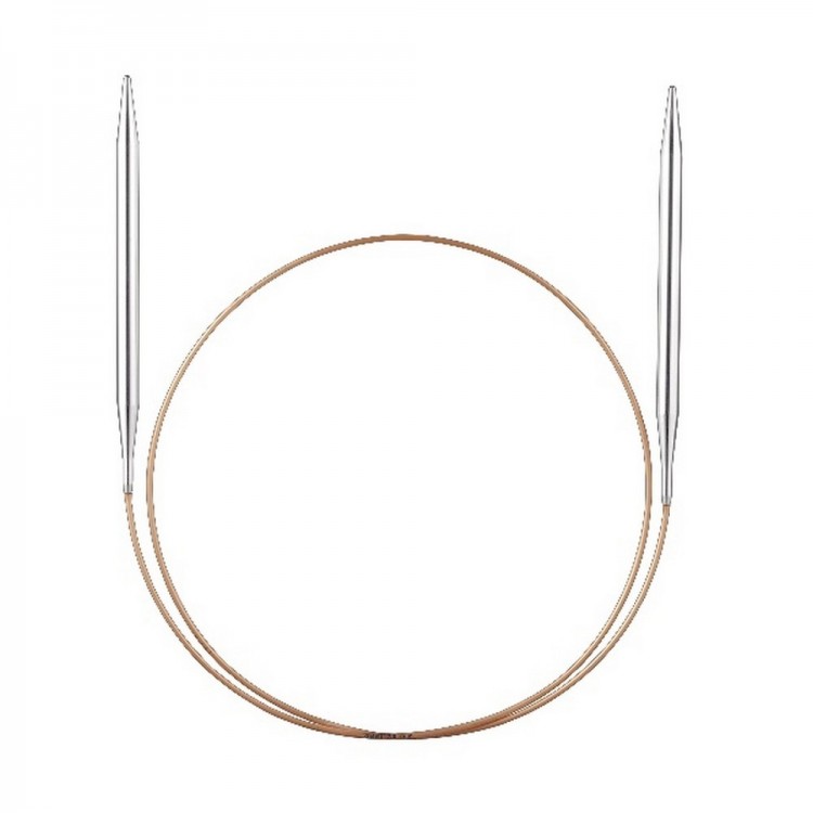 Addi 108-7 Спицы круговые супергладкие экстрадлинные из никелированной латуни 200см