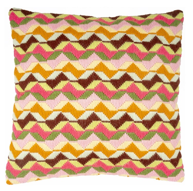 Набор для вышивания Vervaco PN-0204842 Подушка "Geometric retro"