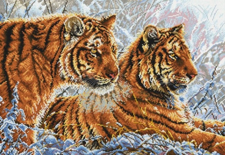 Набор для вышивания Белоснежка 2333-14 Амурские тигры