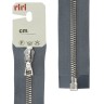 Riri 3551226/60/2121 Молния металлическая, разъемная, на атласной тесьме, 6 мм, 60 см, серый стальной