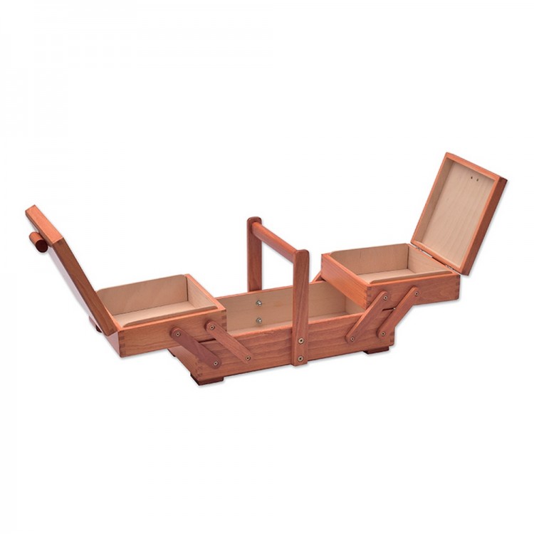 Aumueller 31/335/5 Шкатулка для рукоделия 2-х этажная, бук кленовый орех