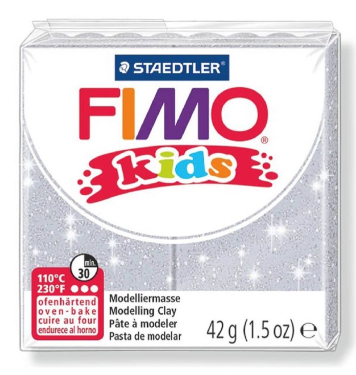 Fimo 8030-812 Полимерная глина для детей Kids серебряная