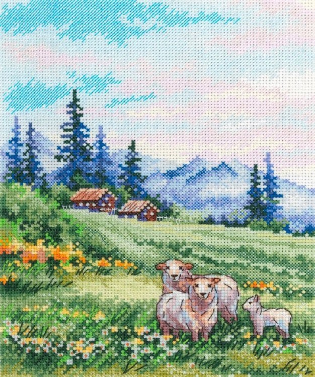 Набор для вышивания М.П.Студия НВ-935 На альпийских лугах
