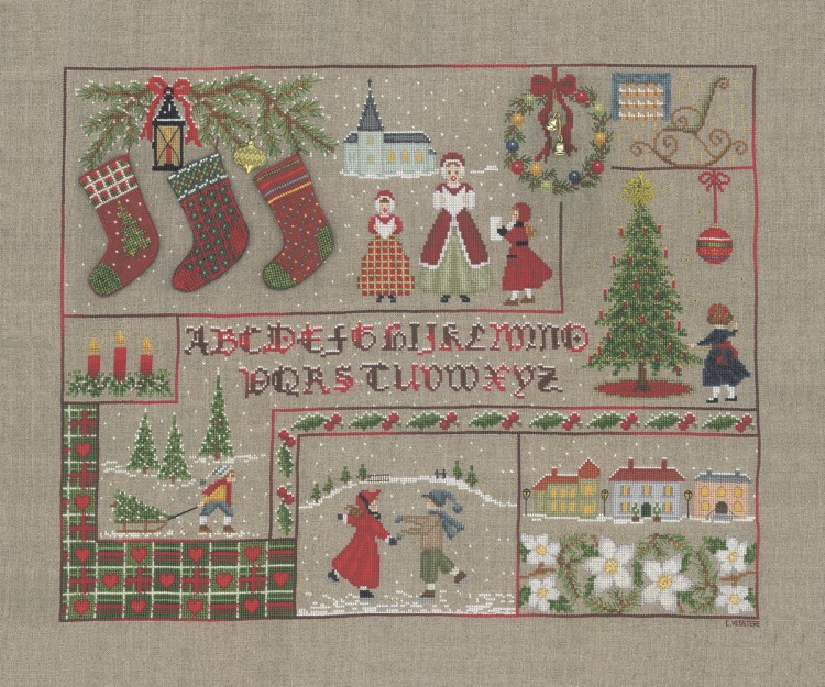 Набор для вышивания Le Bonheur des Dames 2683 Abecedaire Noel (Рождественская Азбука)