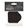 Docrafts PMA355414 Набор декоративных элементов Напиши мелом - Бирки квадратные + мел