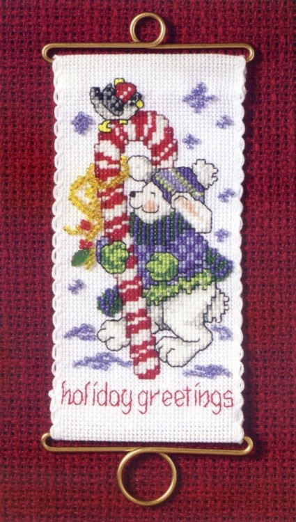 Набор для вышивания Mill Hill MH126306 Holiday Greetings Bunny (Праздничное поздравление Зайчик)