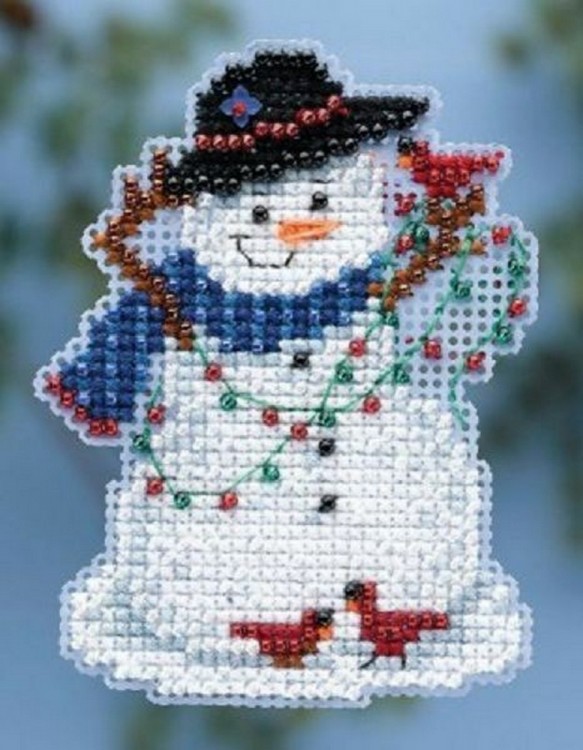 Набор для вышивания Mill Hill MH184301 Snow Fun (Веселый снеговик)