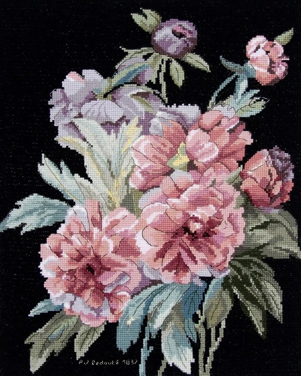 Набор для вышивания DMC BK1972 P.J. Redoute - Peony Branches (Пьер Жозеф Редут - Пионы)