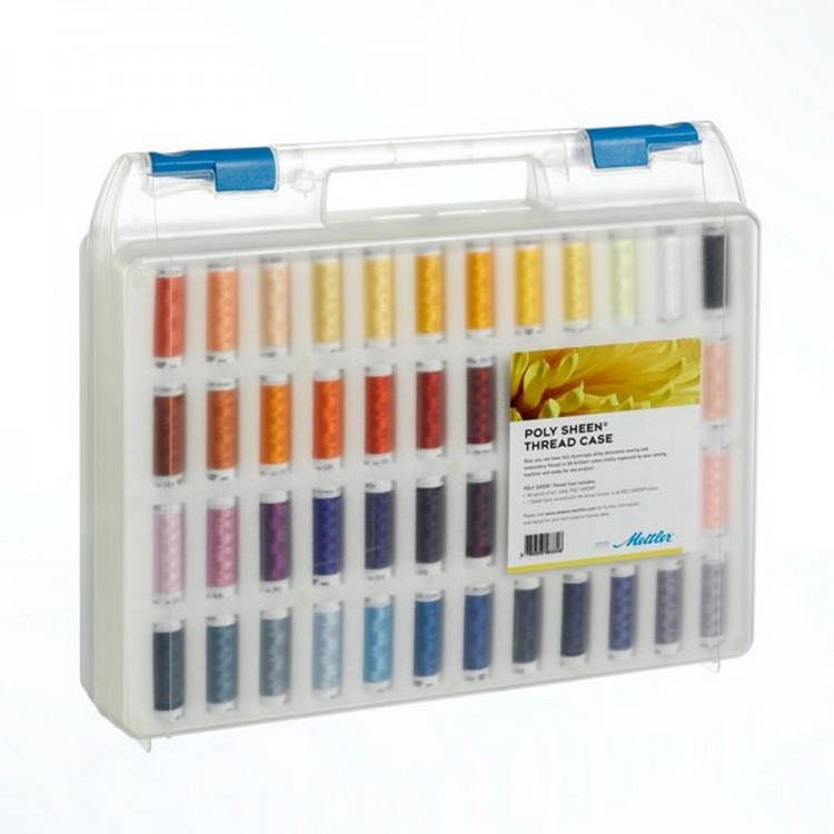 Amann Group Mettler TCPS96-KIT Набор с нитками Poly Sheen в подарочном чемоданчике, 94 катушки