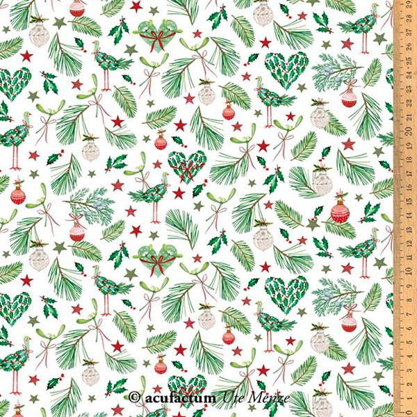 Acufactum 3523-828 Ткань "Рождественская зелень"
