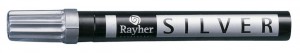 Rayher 3826122 Маркер размер точки "М" (большая) для всех поверхностей, цвет серебро