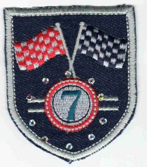 HKM 33240/1SB Термоаппликация "Button Platz 7 Jeans dkl blau"