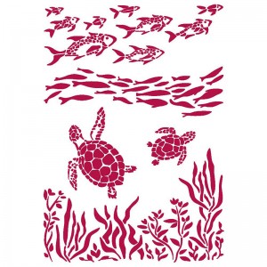 Stamperia KSG460 Трафарет "Романтика - морская мечта - рыба и черепаха"