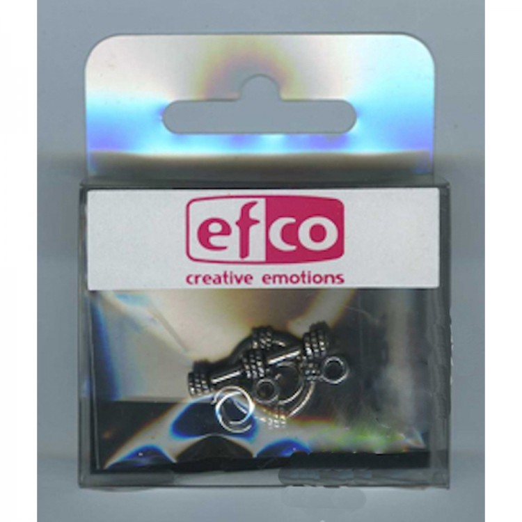 Efco 9747591 Замок-тоггл из 2-х элементов металлический, цвет старое серебро, диаметр 18 мм