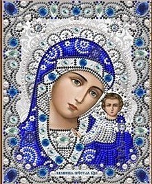 Благовест ЖК-5003 Богородица Казанская (в хрустале и жемчуге)